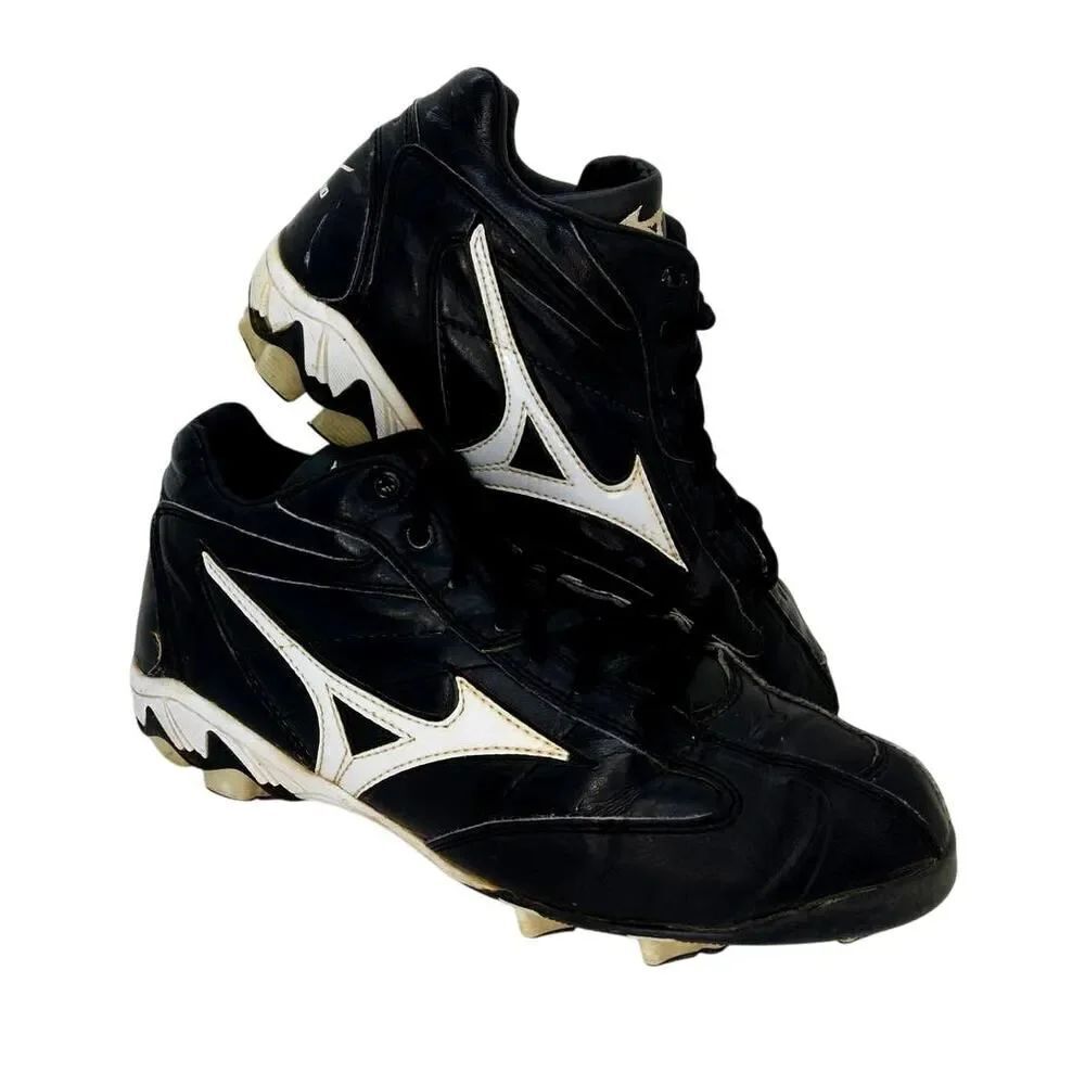 Mizuno Franchise 6 Men's Black & White Baseball Cleats - sz. 7 1/2